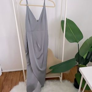 DUSTY BLUE DRESS - SHOWPO